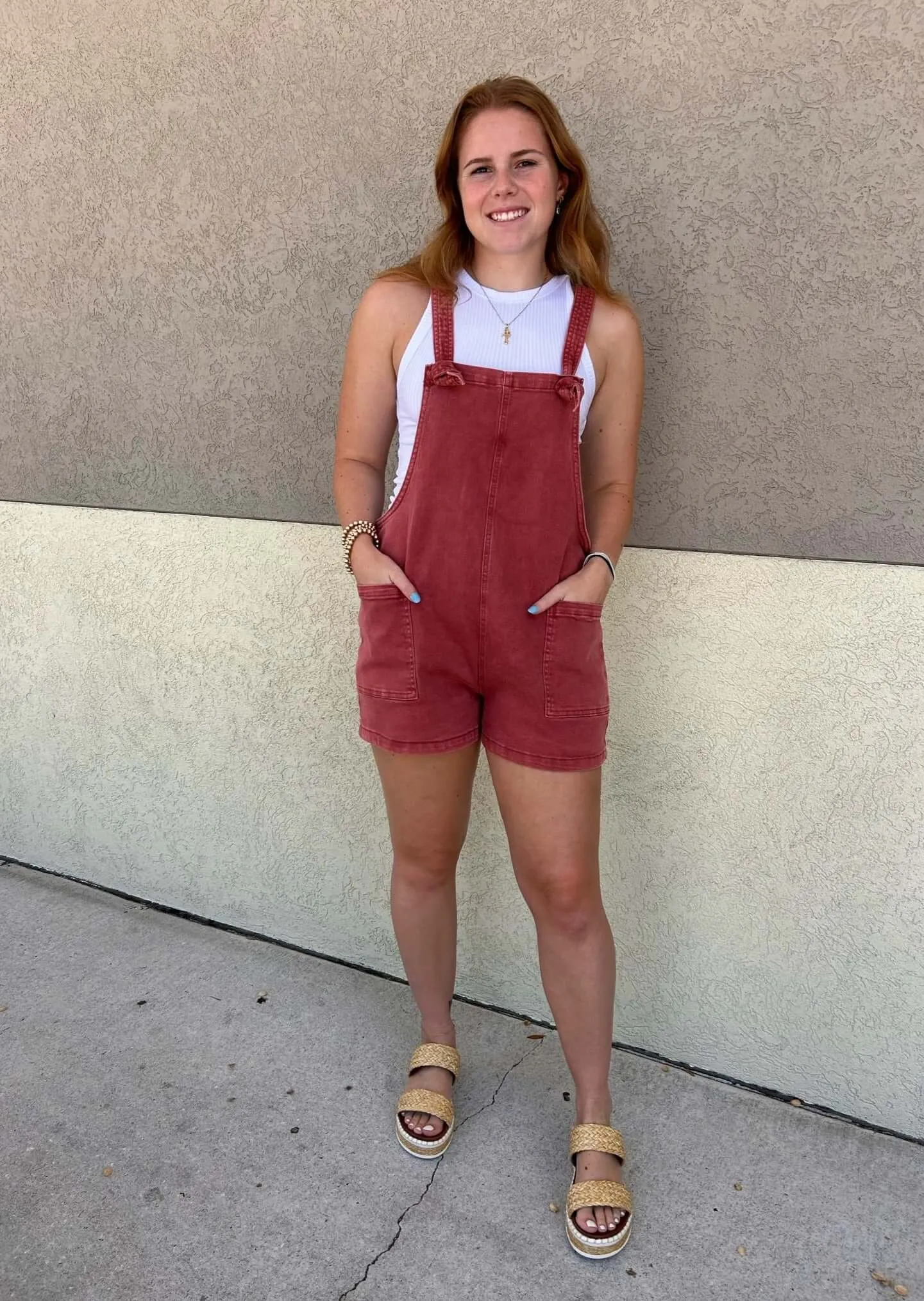 Washed Knot Overalls