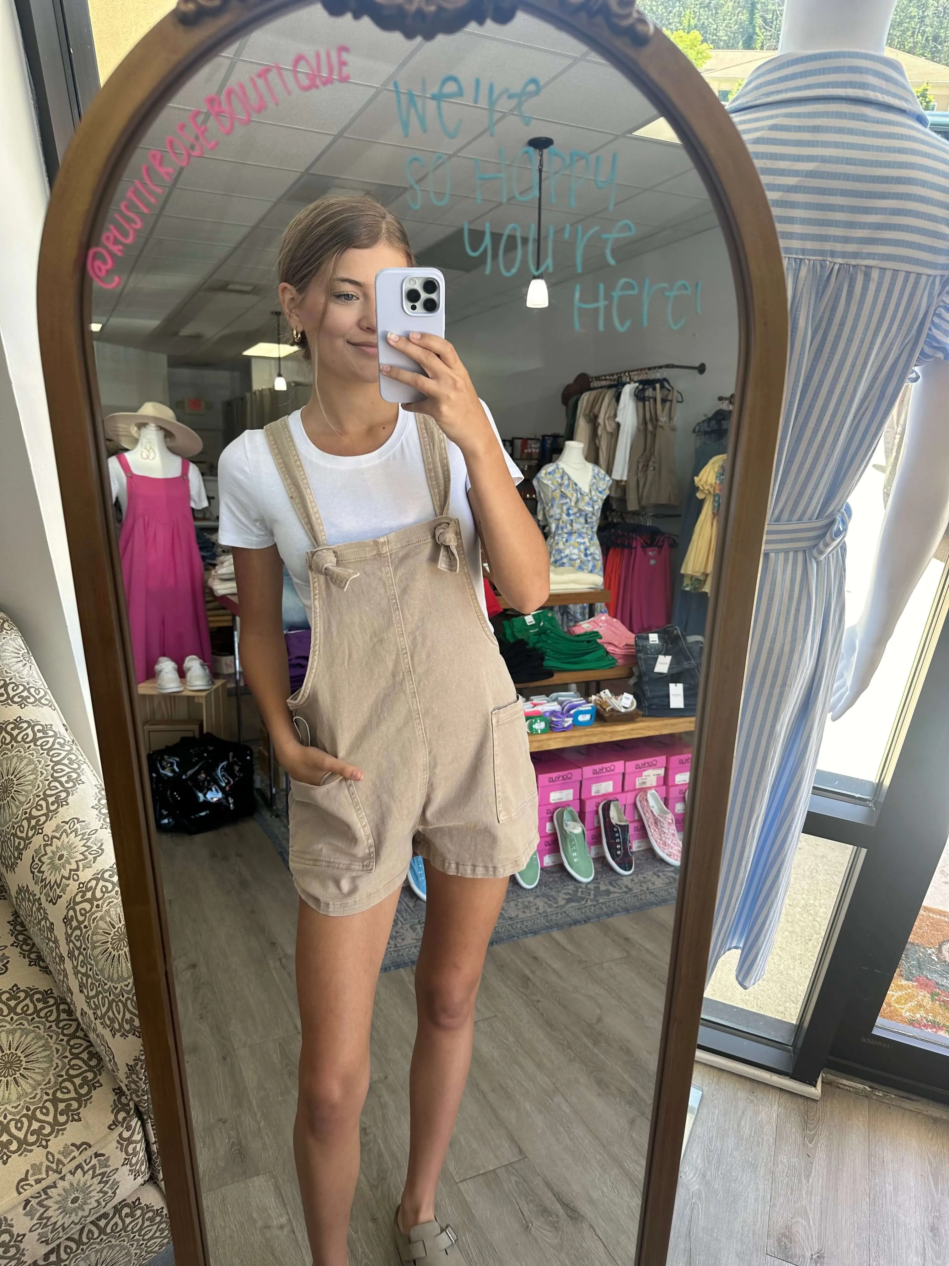 Washed Knot Overalls