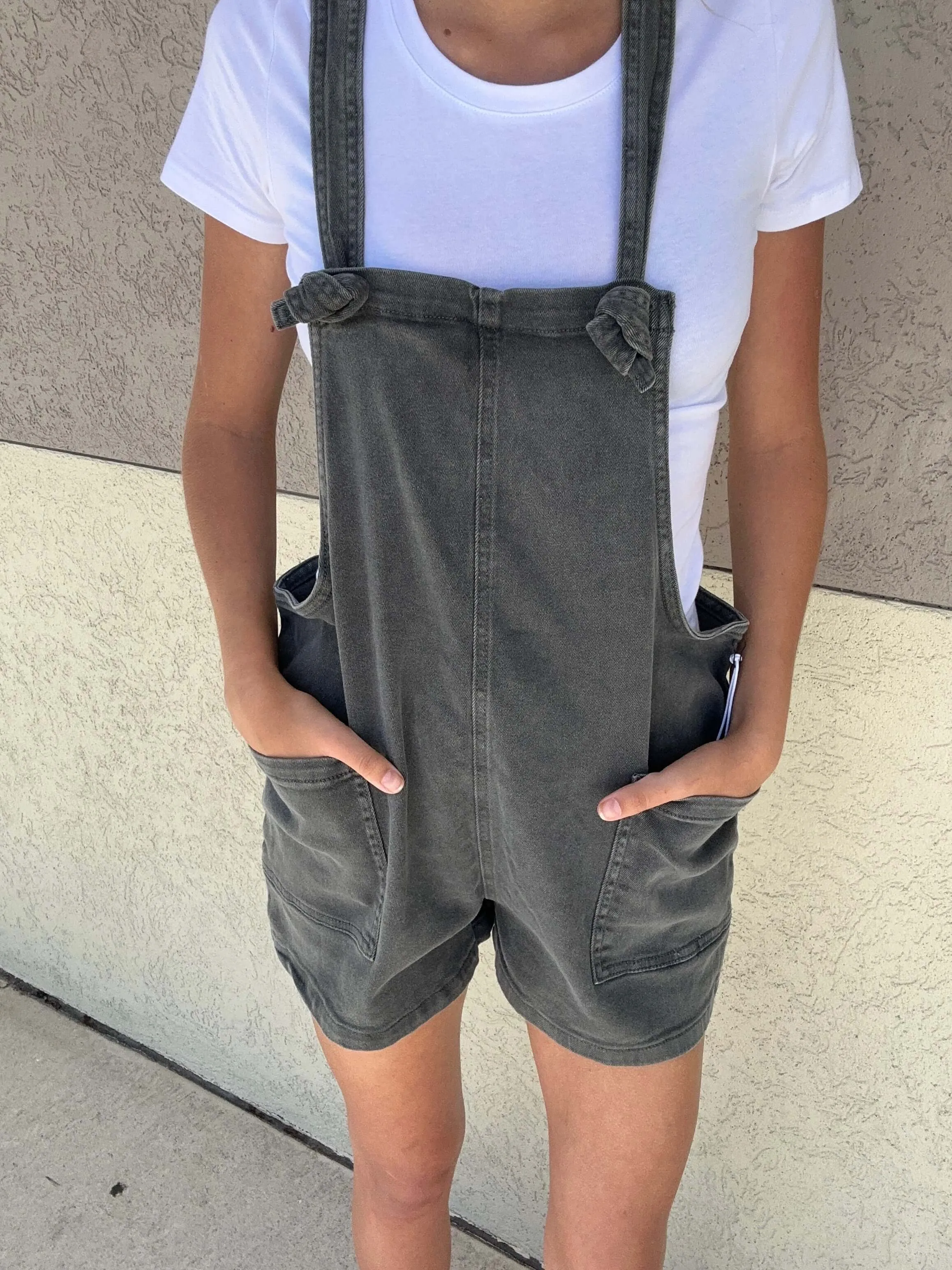 Washed Knot Overalls
