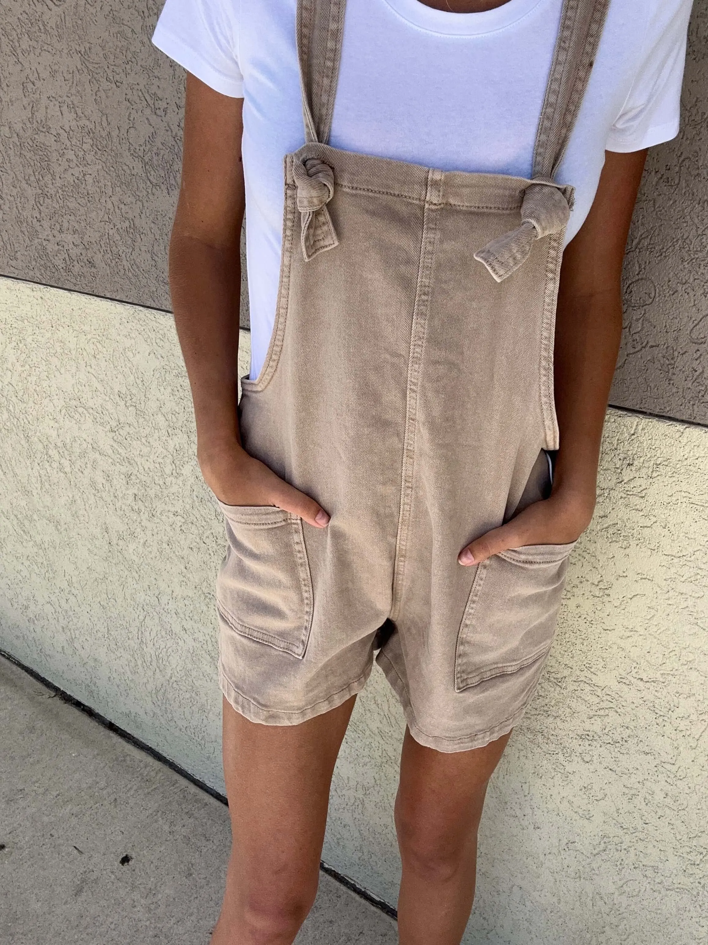 Washed Knot Overalls