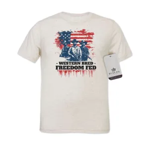 Western Bred, Freedom Fed - Adult Unisex Patriotic Tee