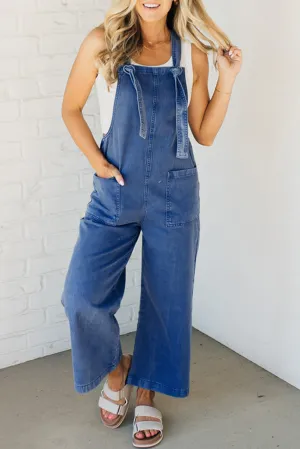 Wide Leg Denim Overalls RTS