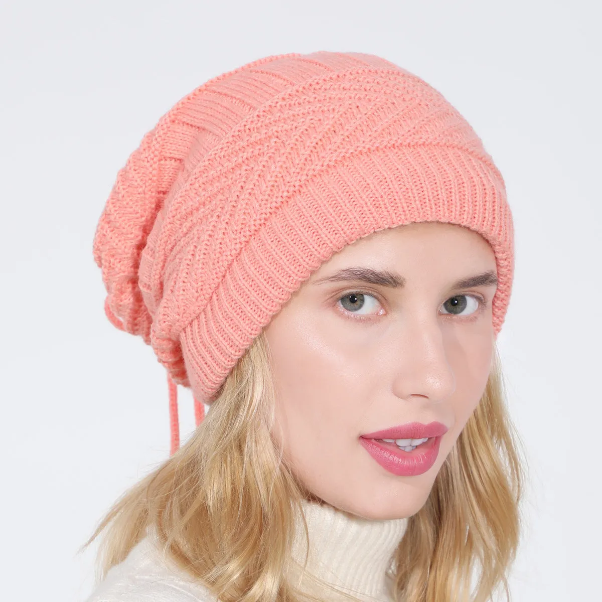Winter Baotou hats plus velvet knitted men and women pullovers