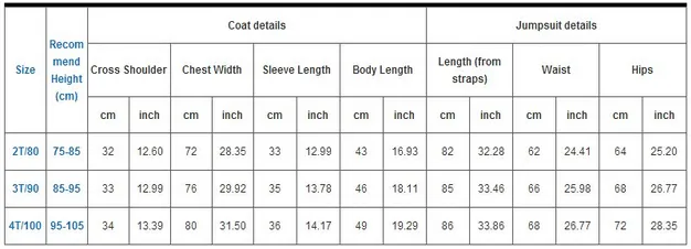 Winter Children's Clothing Set Kids Ski Suit Overalls Baby Girls Down Coat Warm Snowsuits Jackets bib Pants 2pcs/set 0-5T