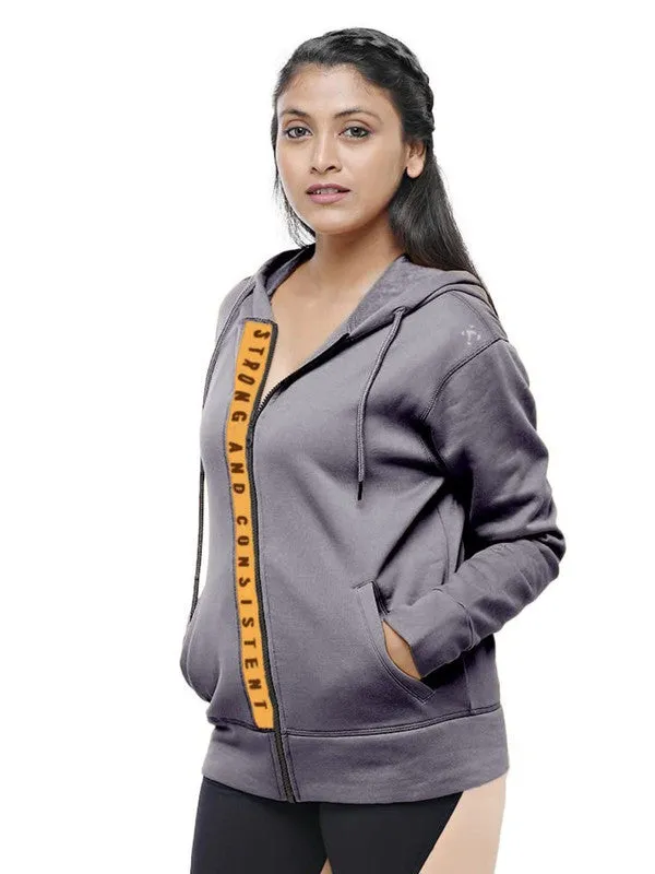 Women Grey Solid Jackets ND JACKET-Grey