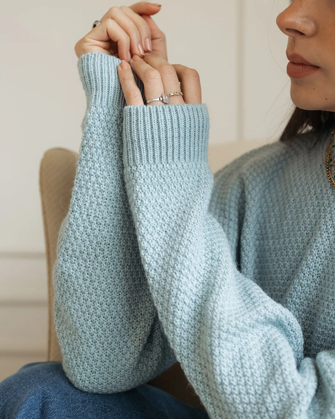 Women Honeycomb Pullover