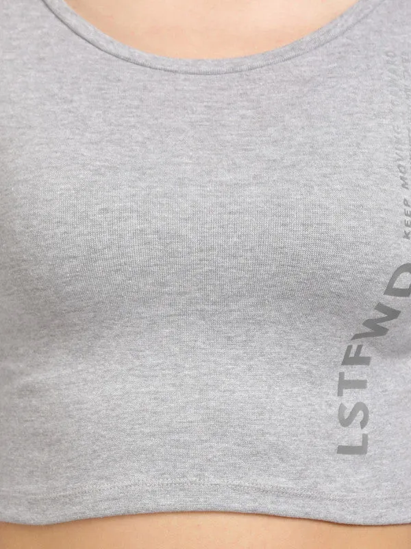 Women Light-Grey-Milange Solid Crop Top_WARMING UP TOP-LG-ML