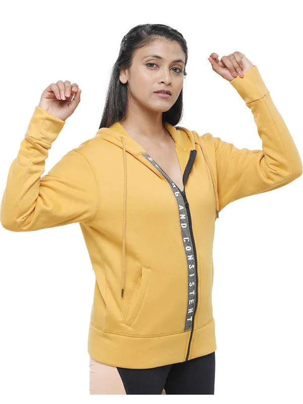 Women Mustard Solid Jackets ND JACKET-Mustard