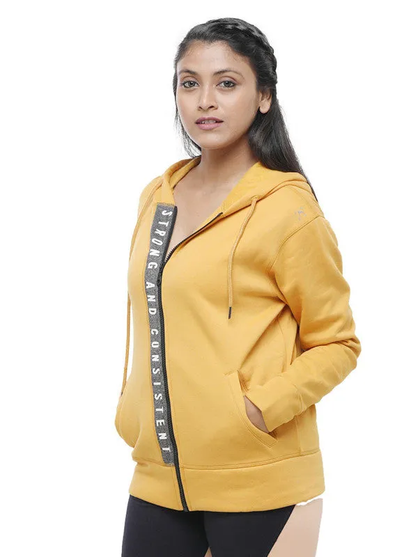 Women Mustard Solid Jackets ND JACKET-Mustard