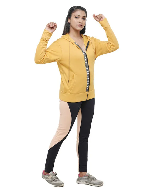 Women Mustard Solid Jackets ND JACKET-Mustard