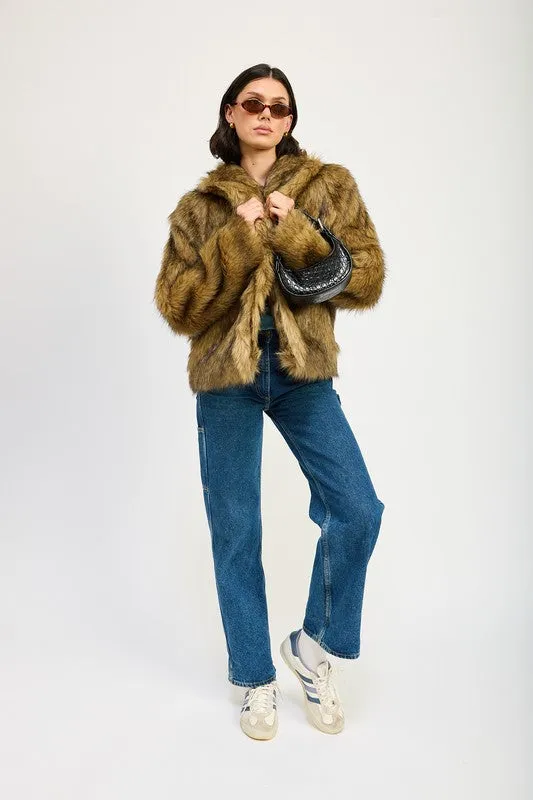 Women's Basil Furry Coat