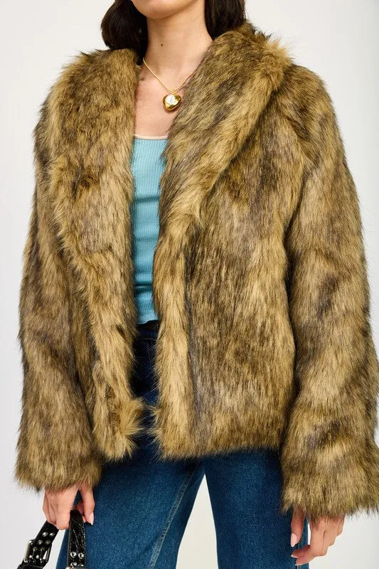 Women's Basil Furry Coat