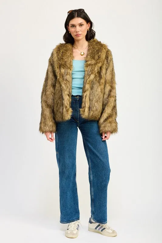 Women's Basil Furry Coat