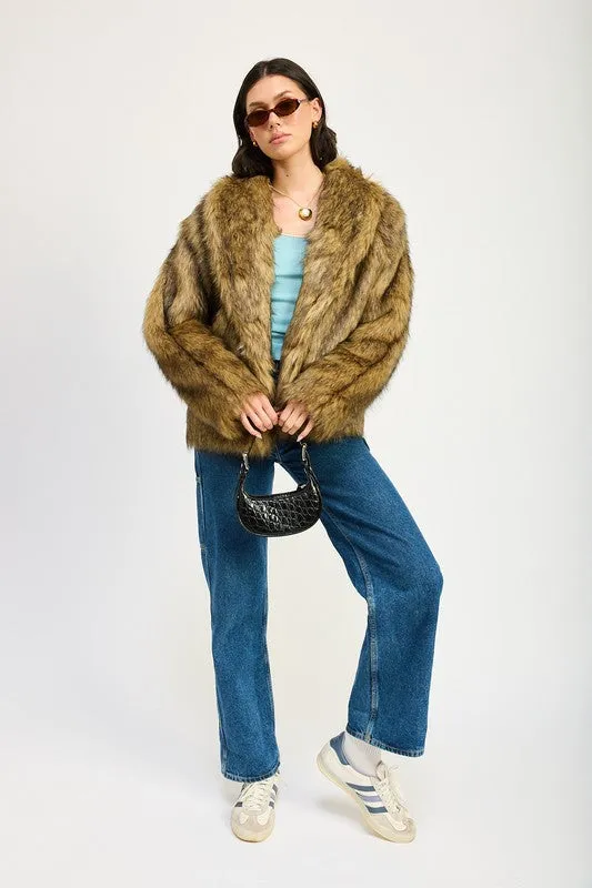 Women's Basil Furry Coat