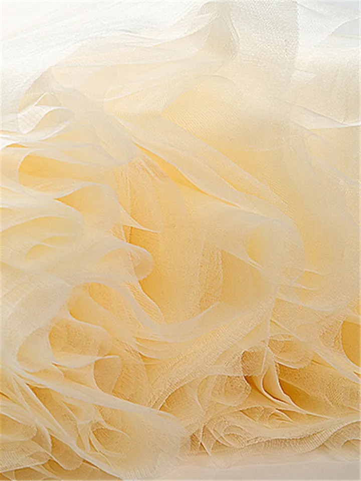 Women's Casual Fashion Multiple Layers Solid Color Tulle Skirt