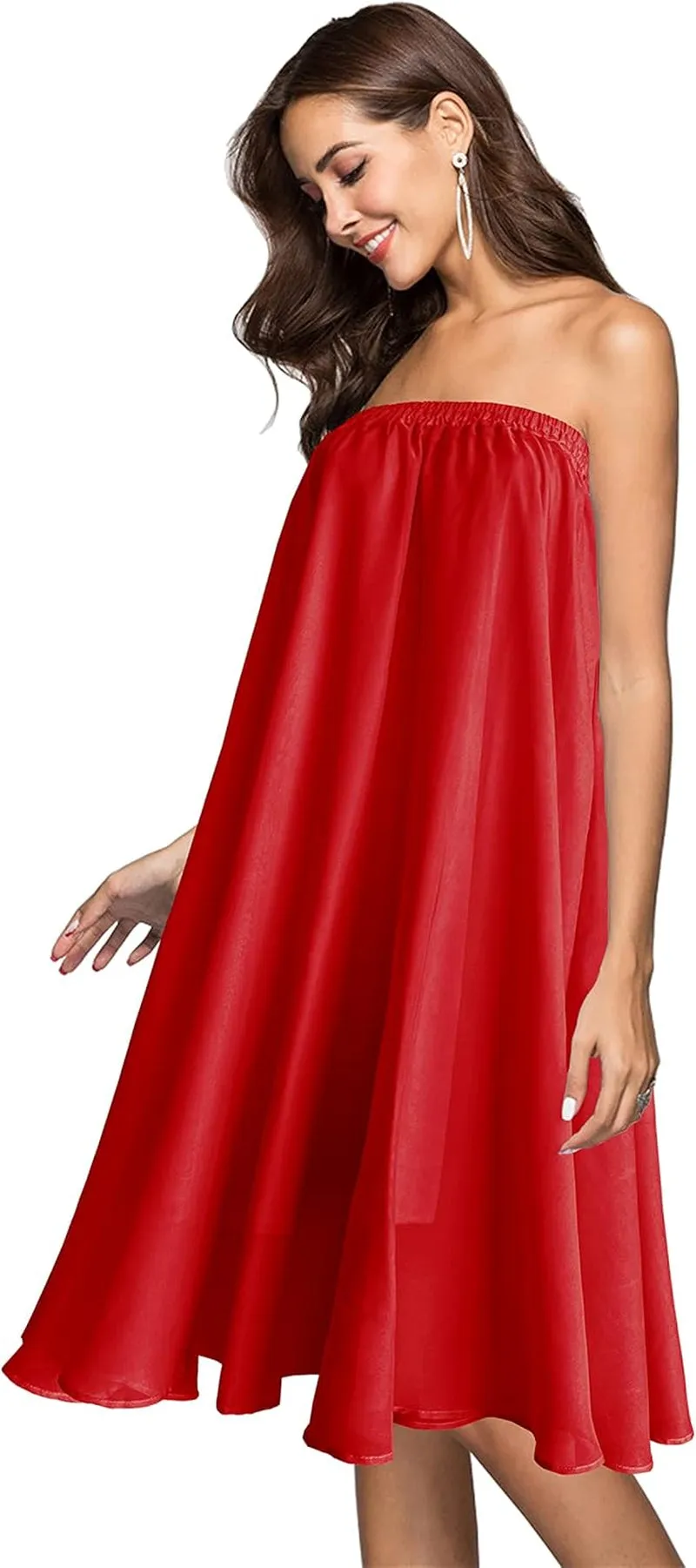 Womens Chiffon Retro Long Maxi Skirt Beach Ankle Length Skirt