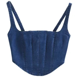 Women's Denim Fashion Simple Corset Top