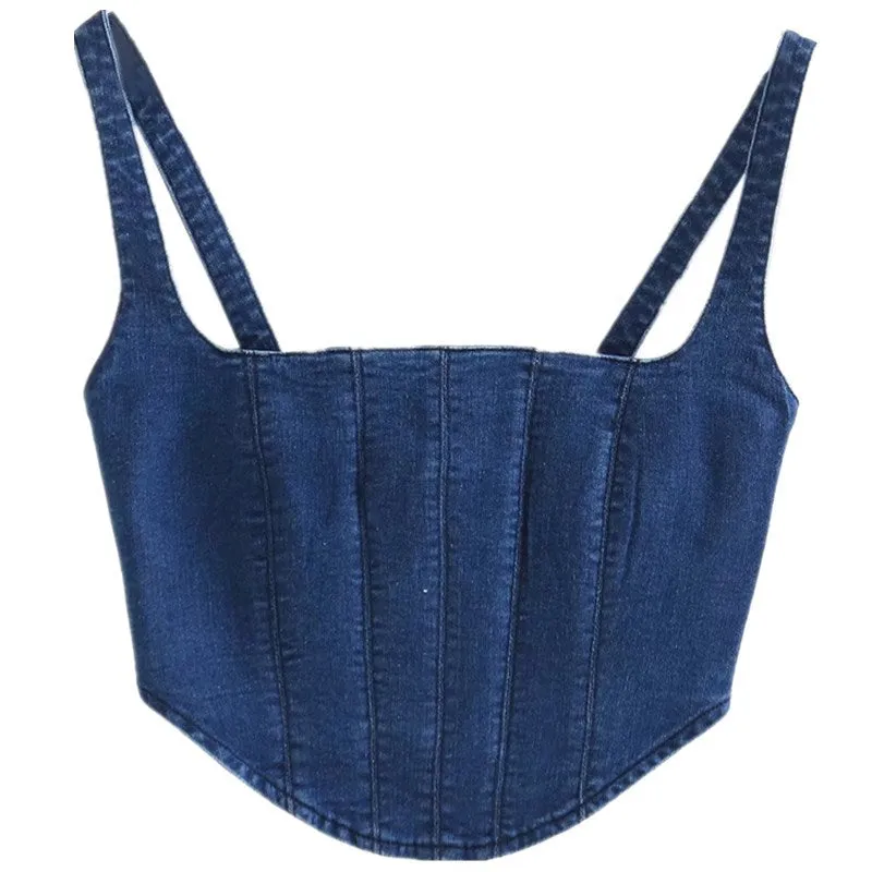 Women's Denim Fashion Simple Corset Top