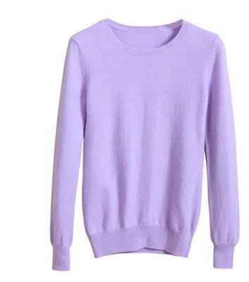women's Sweater Wool Sweater Female round neck pullover Knit Sweater