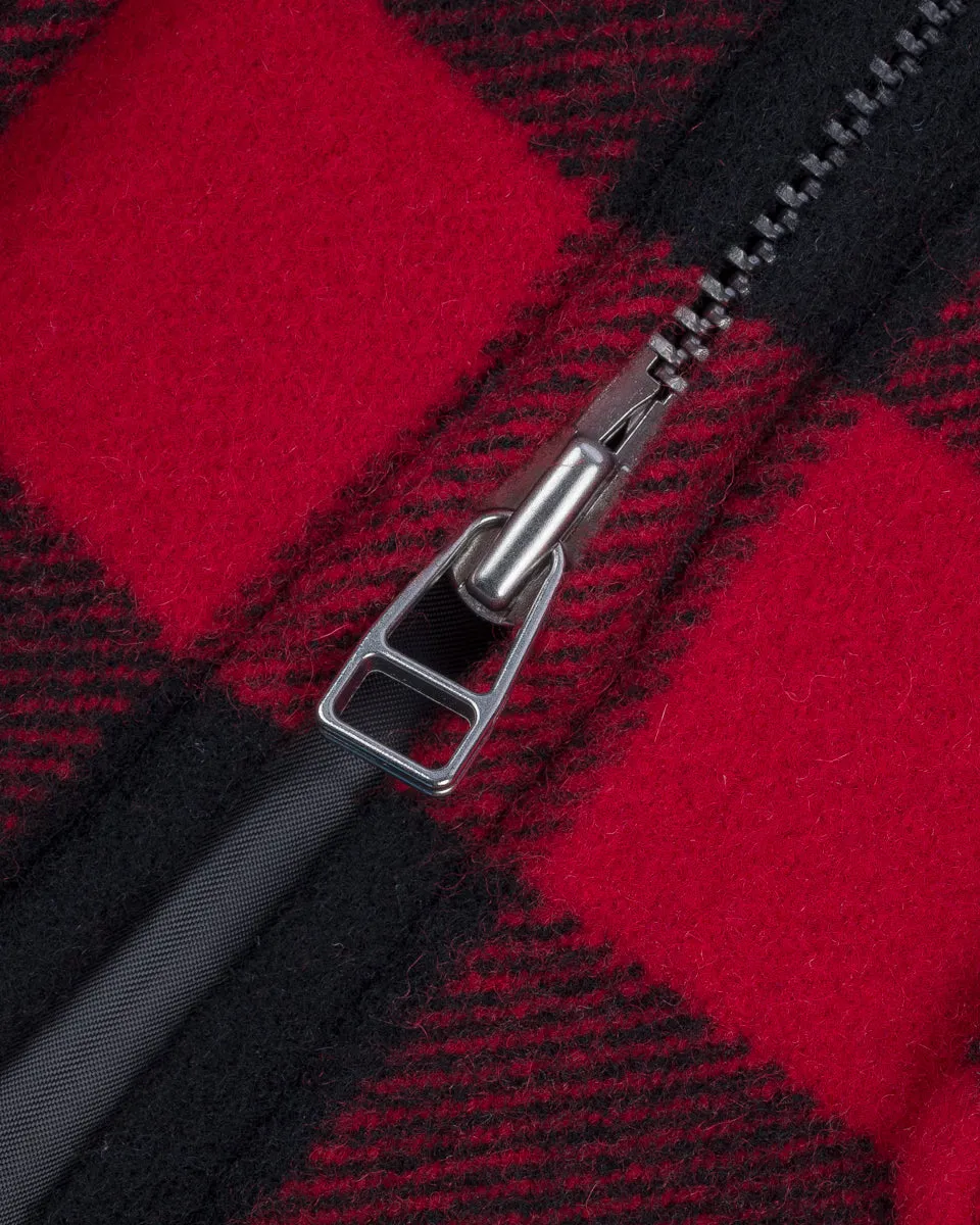 Wool Buffalo Check Hunting Jacket - Red