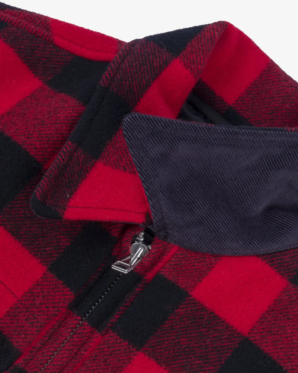 Wool Buffalo Check Hunting Jacket - Red