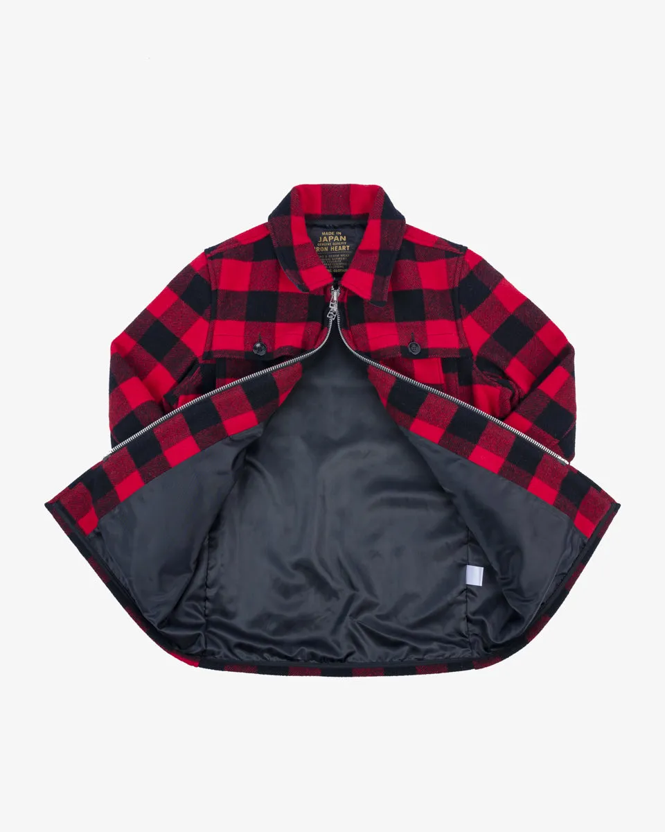 Wool Buffalo Check Hunting Jacket - Red