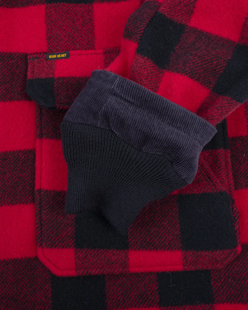 Wool Buffalo Check Hunting Jacket - Red