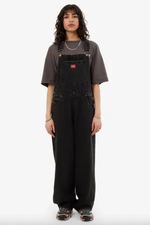 WORSHIP SUPPLIES NUCLEAR DENIM OVERALL - USED BLACK