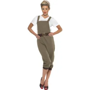 Ww2 Land Girl Costume, Khaki