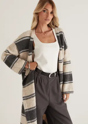 Yourta Cardigan - Black Stripe