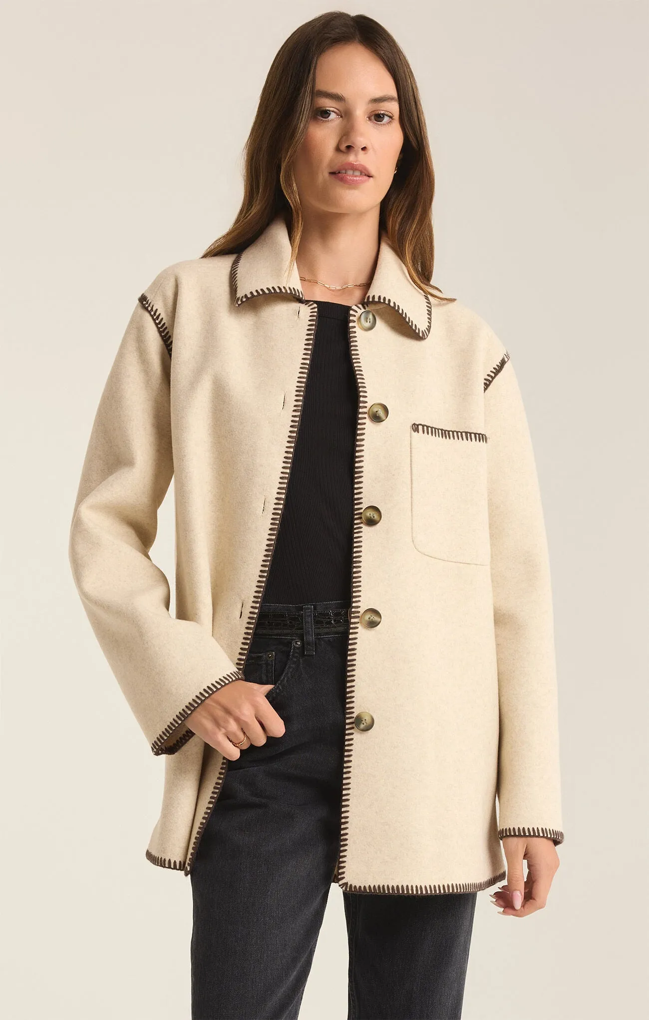 Z SUPPLY Olivia Whipstitch Jacket